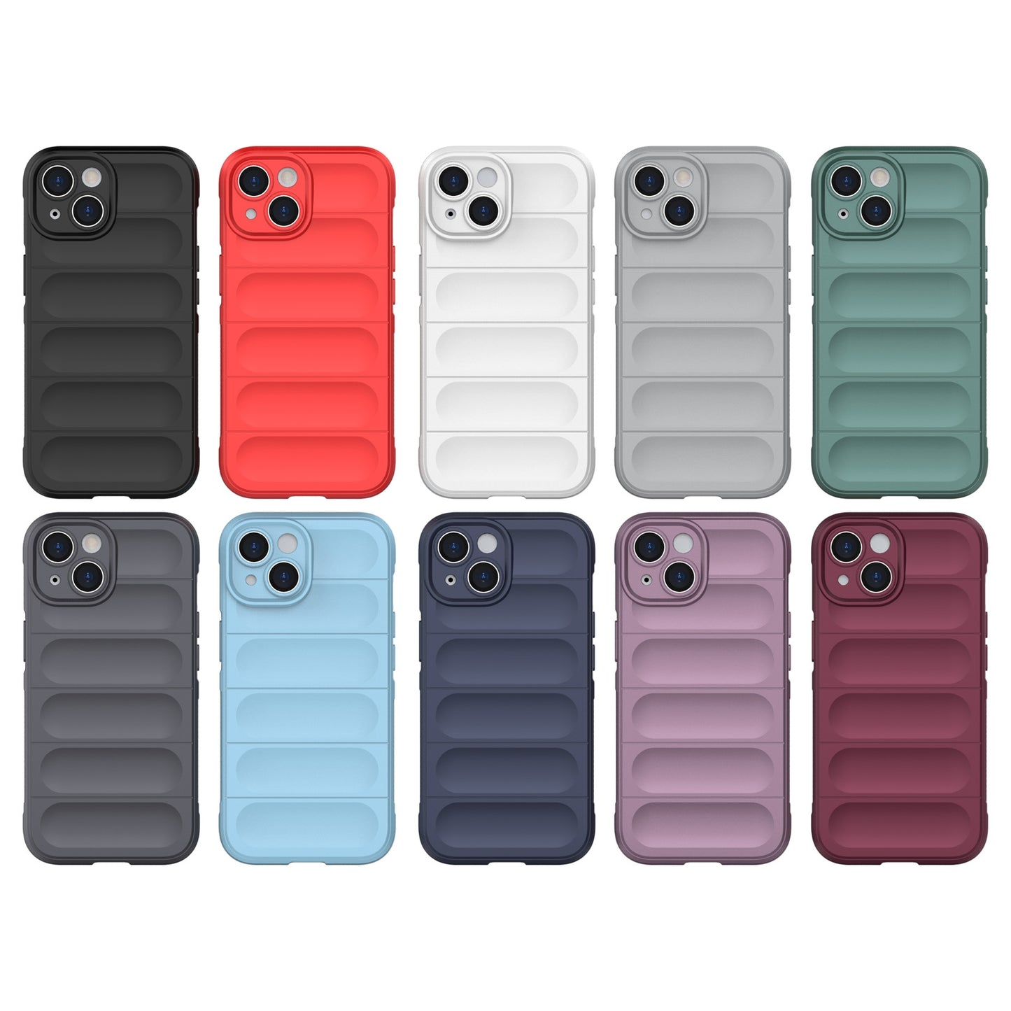 iPhone 15 Magic Shield TPU + Flannel Phone Case: Durable, Non-toxic, Easy Access, Stylish Design
