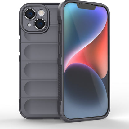 iPhone 15 Magic Shield TPU + Flannel Phone Case: Durable, Non-toxic, Easy Access, Stylish Design