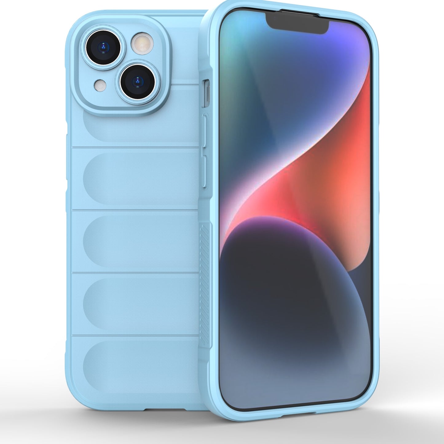 iPhone 15 Magic Shield TPU + Flannel Phone Case: Durable, Non-toxic, Easy Access, Stylish Design