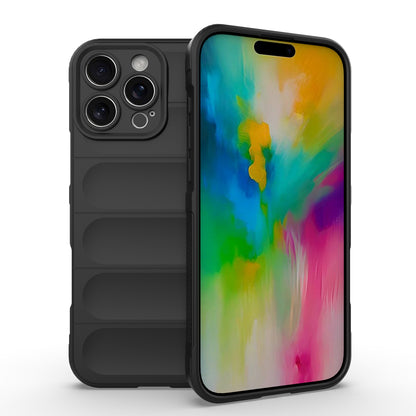 iPhone 16 Pro Max Magic Shield TPU + Flannel Phone Case: Durable, Non-toxic, Easy Access, Stylish Design