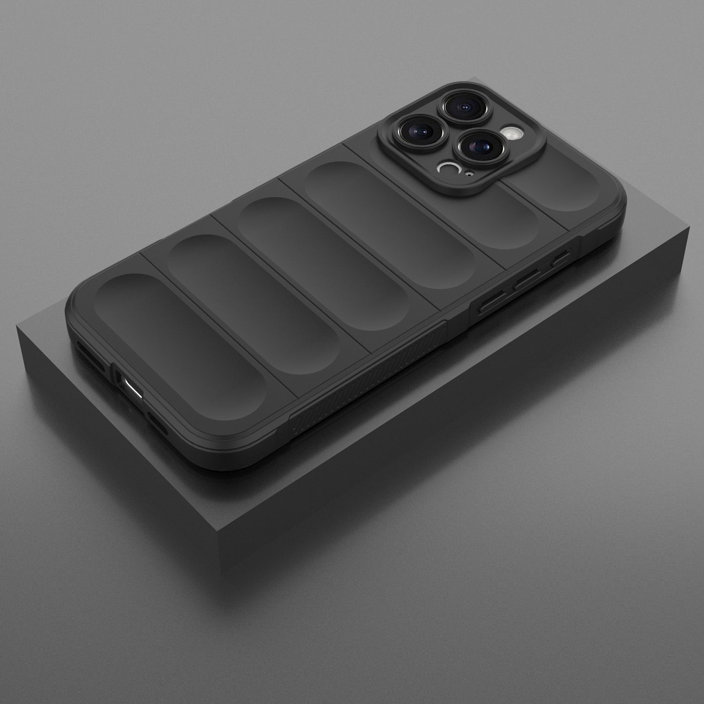 iPhone 16 Pro Max Magic Shield TPU + Flannel Phone Case: Durable, Non-toxic, Easy Access, Stylish Design