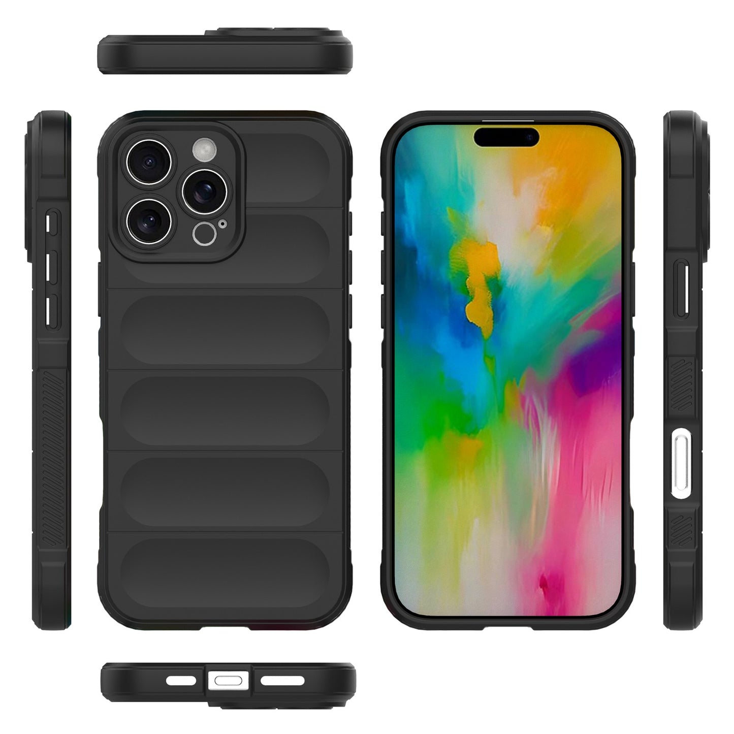 iPhone 16 Pro Max Magic Shield TPU + Flannel Phone Case: Durable, Non-toxic, Easy Access, Stylish Design