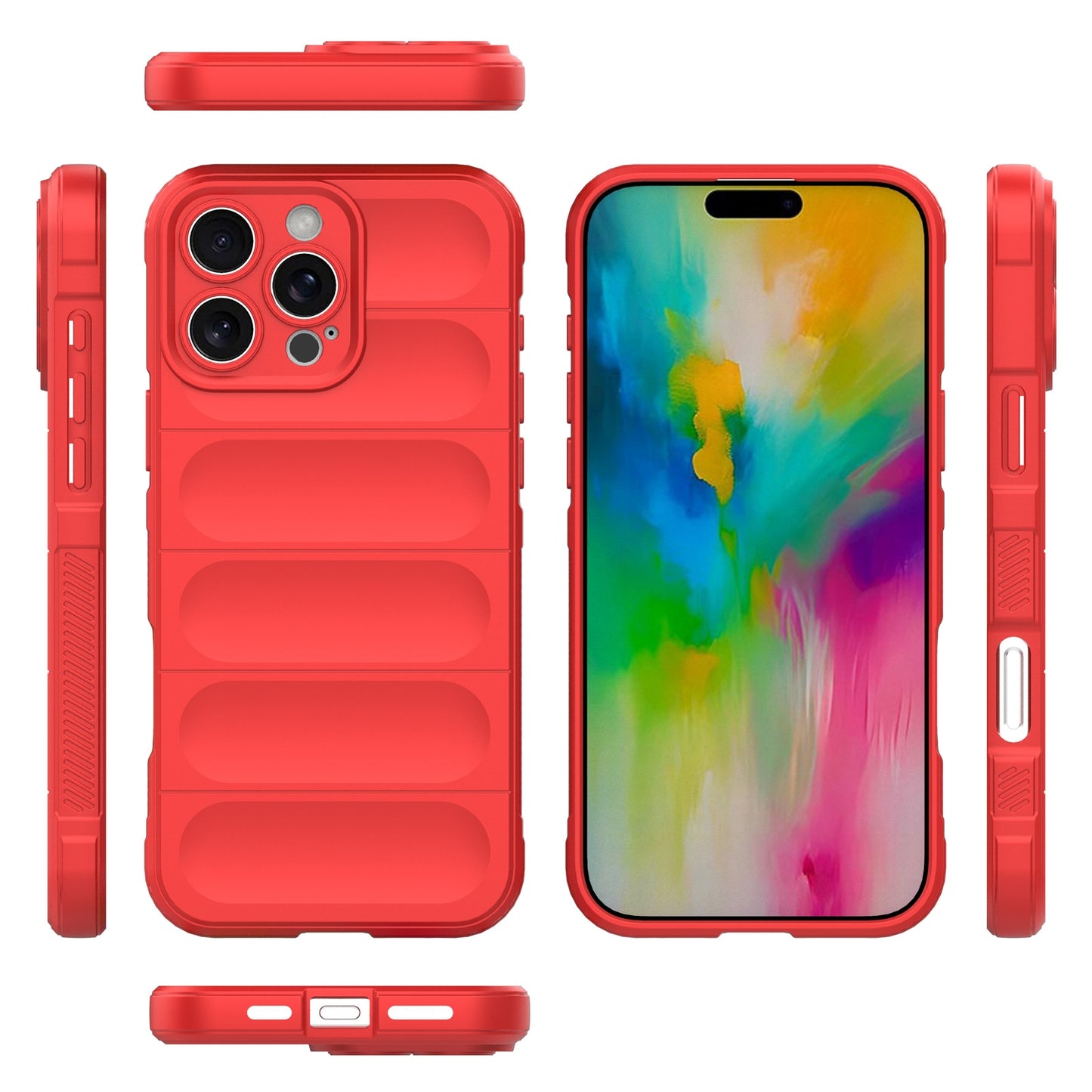iPhone 16 Pro Max Magic Shield TPU + Flannel Phone Case: Durable, Non-toxic, Easy Access, Stylish Design