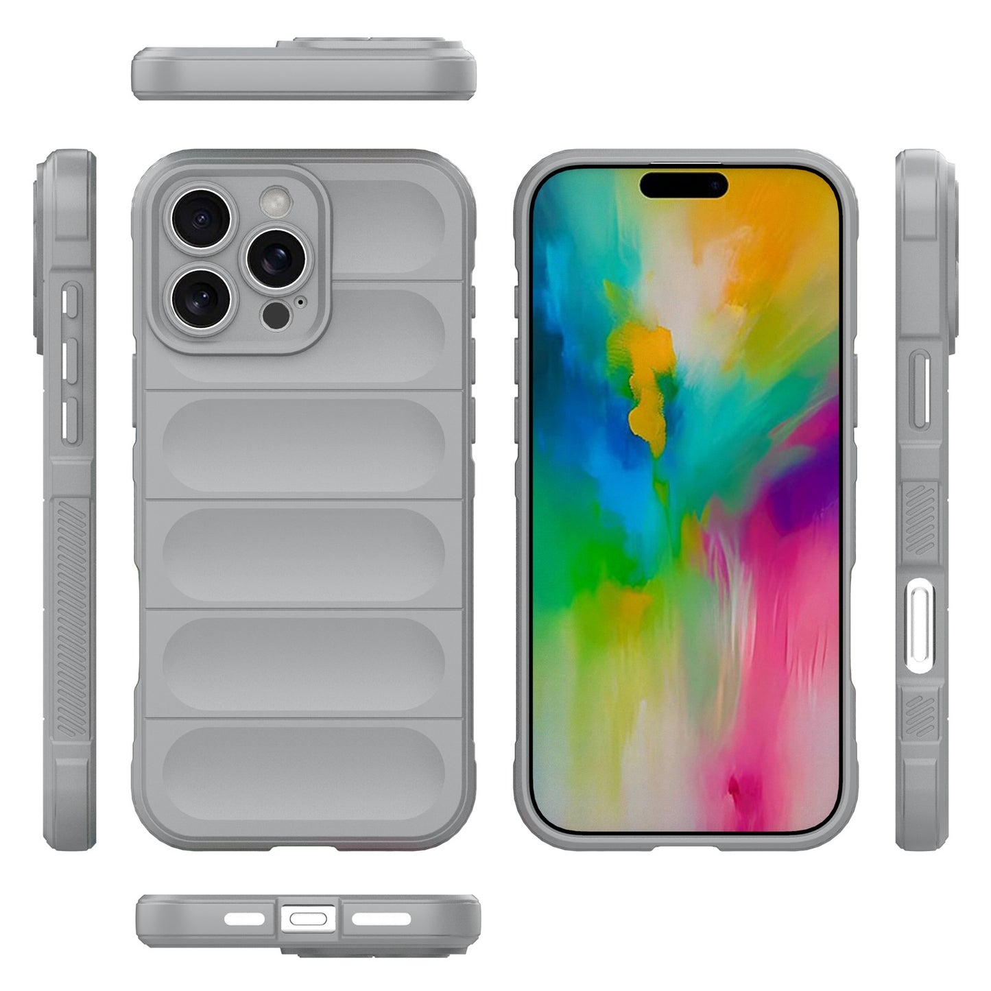 iPhone 16 Pro Max Magic Shield TPU + Flannel Phone Case: Durable, Non-toxic, Easy Access, Stylish Design