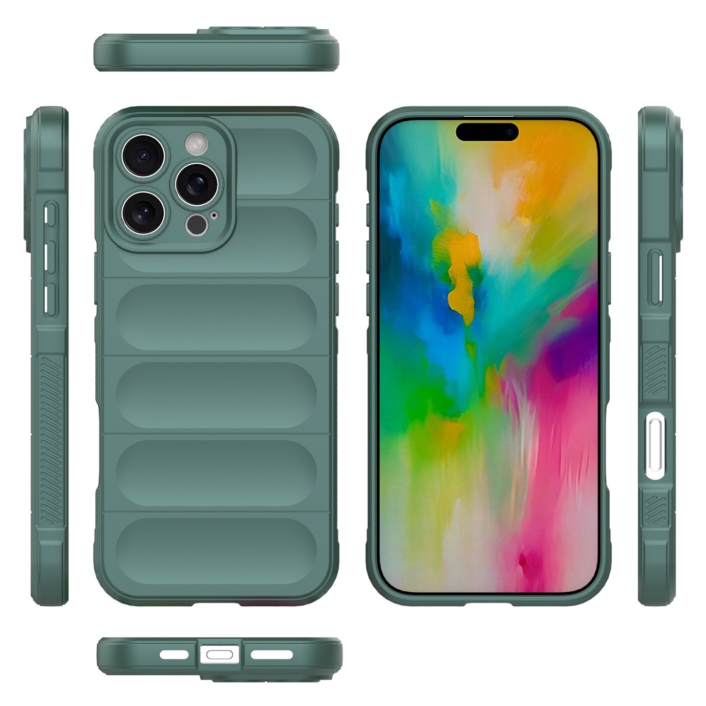 iPhone 16 Pro Max Magic Shield TPU + Flannel Phone Case: Durable, Non-toxic, Easy Access, Stylish Design