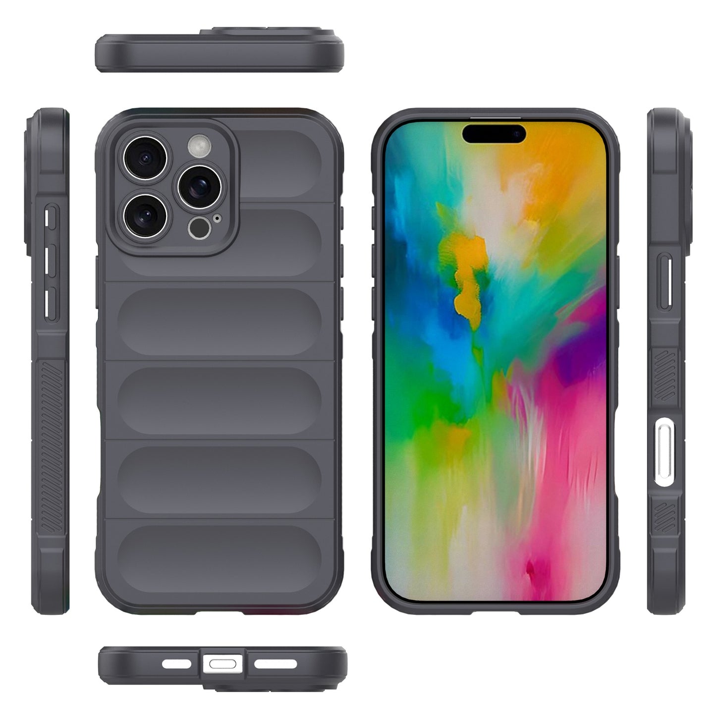 iPhone 16 Pro Max Magic Shield TPU + Flannel Phone Case: Durable, Non-toxic, Easy Access, Stylish Design