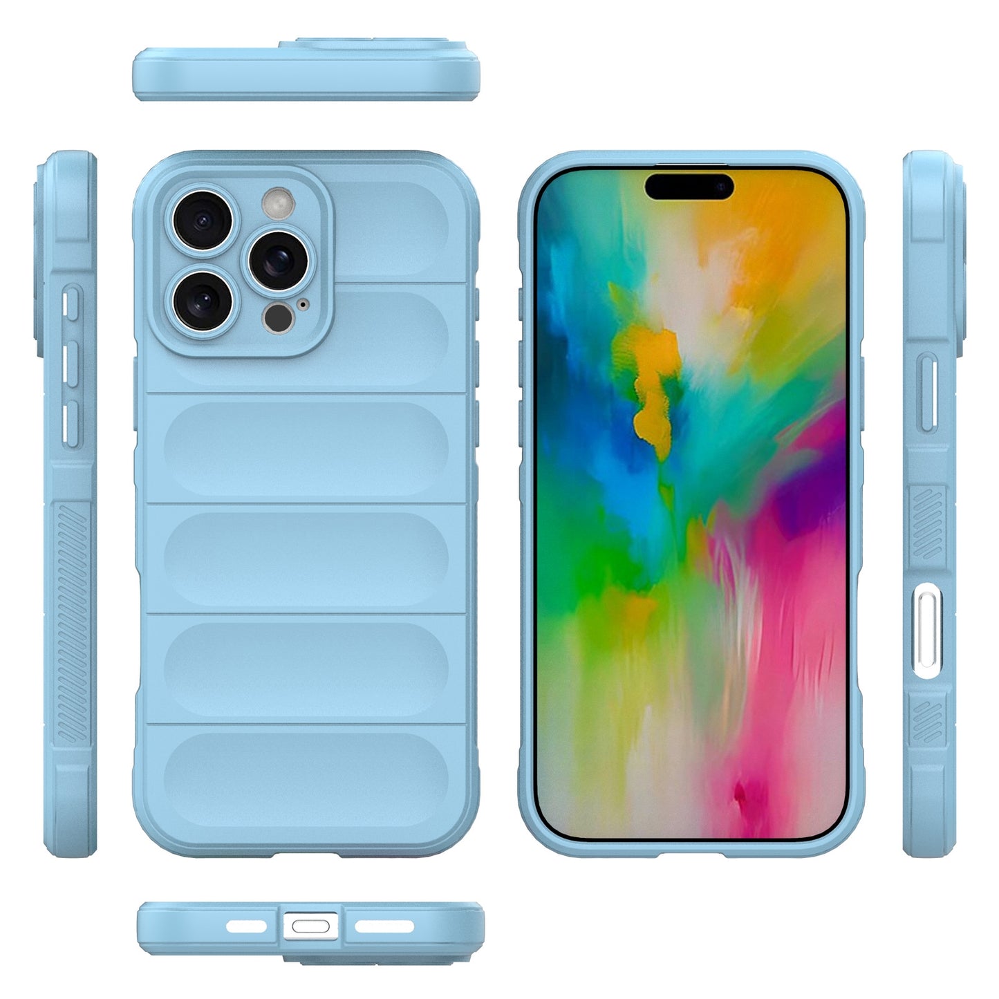 iPhone 16 Pro Max Magic Shield TPU + Flannel Phone Case: Durable, Non-toxic, Easy Access, Stylish Design