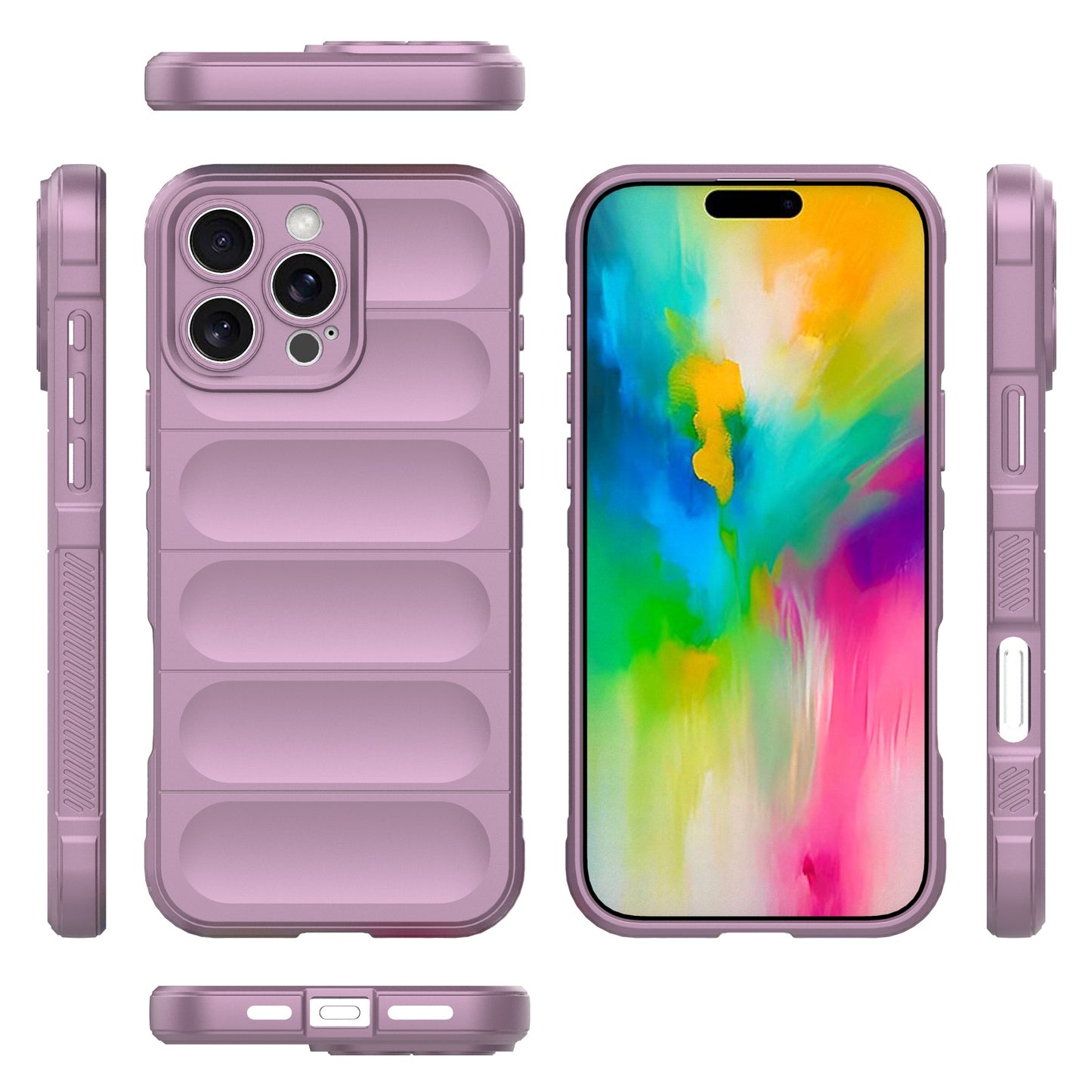 iPhone 16 Pro Max Magic Shield TPU + Flannel Phone Case: Durable, Non-toxic, Easy Access, Stylish Design