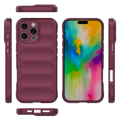 iPhone 16 Pro Max Magic Shield TPU + Flannel Phone Case: Durable, Non-toxic, Easy Access, Stylish Design