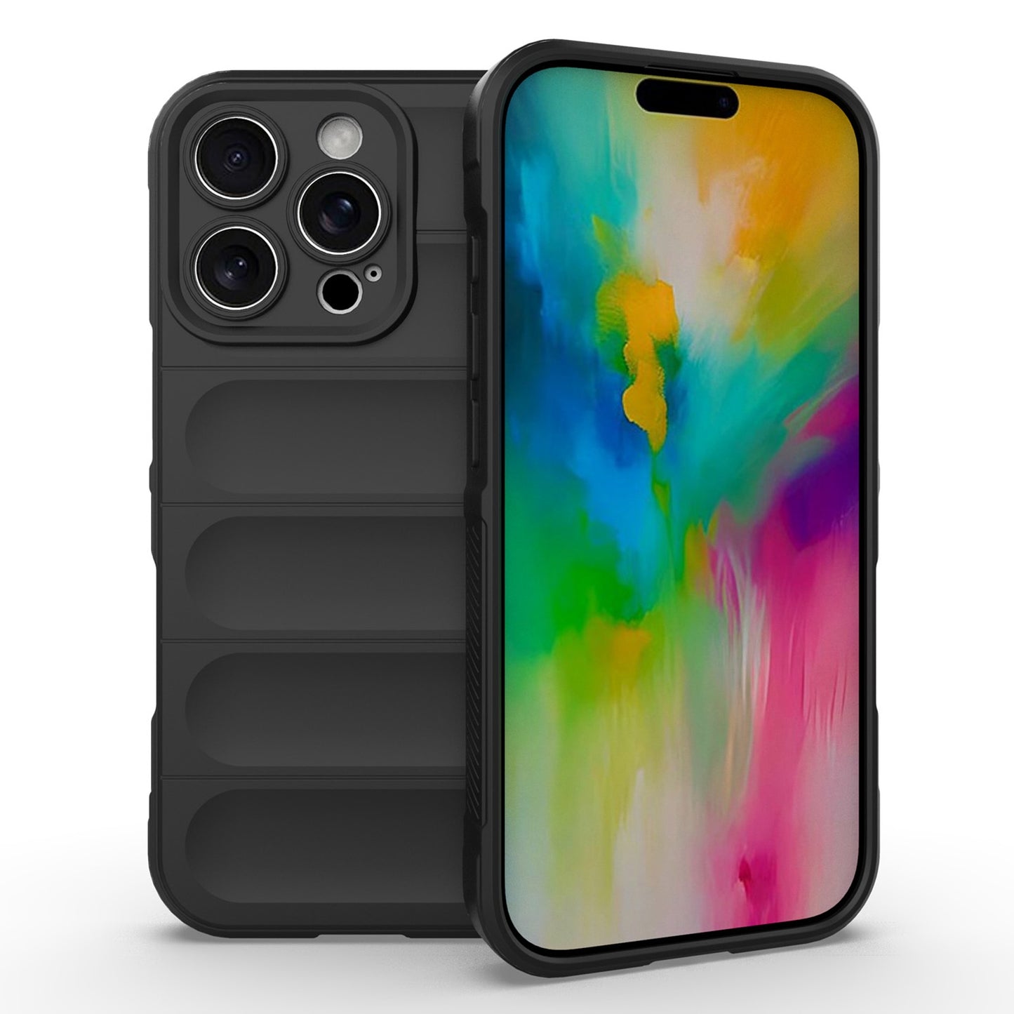 iPhone 16 Pro Magic Shield TPU + Flannel Phone Case: Durable, Non-toxic, Easy Access, Stylish Design