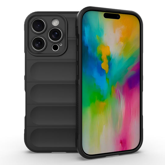 iPhone 16 Pro Magic Shield TPU + Flannel Phone Case: Durable, Non-toxic, Easy Access, Stylish Design