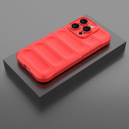 iPhone 16 Pro Magic Shield TPU + Flannel Phone Case: Durable, Non-toxic, Easy Access, Stylish Design