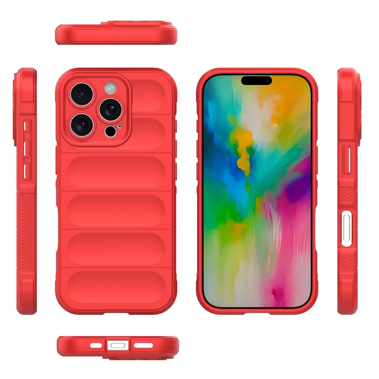 iPhone 16 Pro Magic Shield TPU + Flannel Phone Case: Durable, Non-toxic, Easy Access, Stylish Design