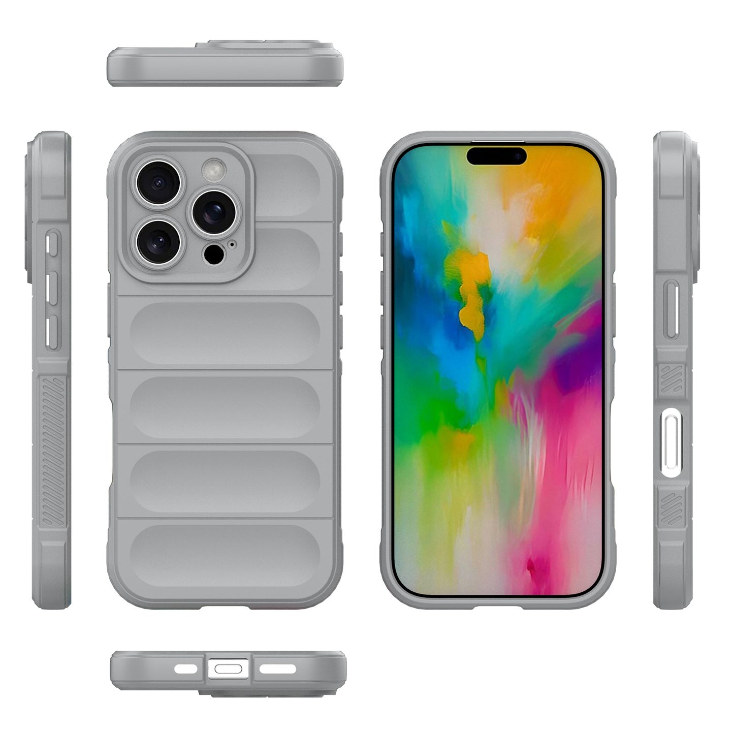 iPhone 16 Pro Magic Shield TPU + Flannel Phone Case: Durable, Non-toxic, Easy Access, Stylish Design