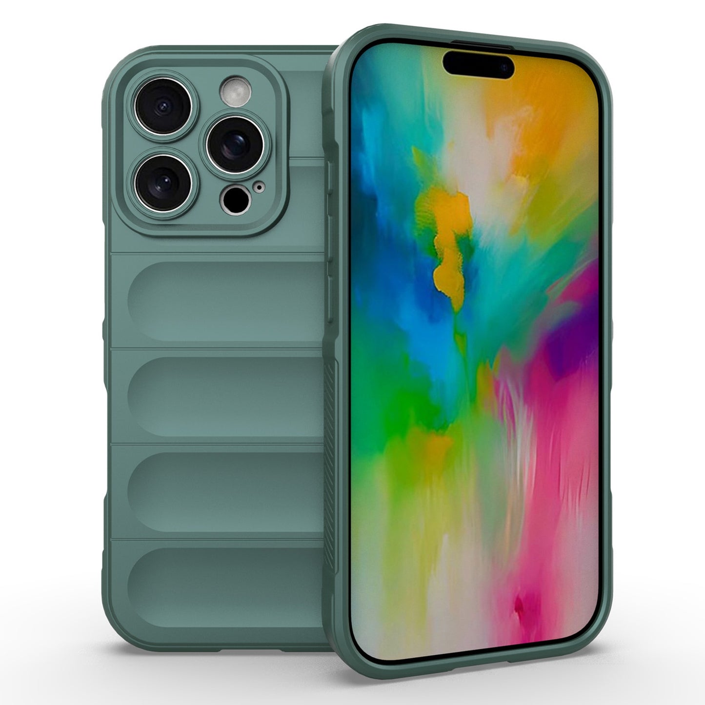 iPhone 16 Pro Magic Shield TPU + Flannel Phone Case: Durable, Non-toxic, Easy Access, Stylish Design
