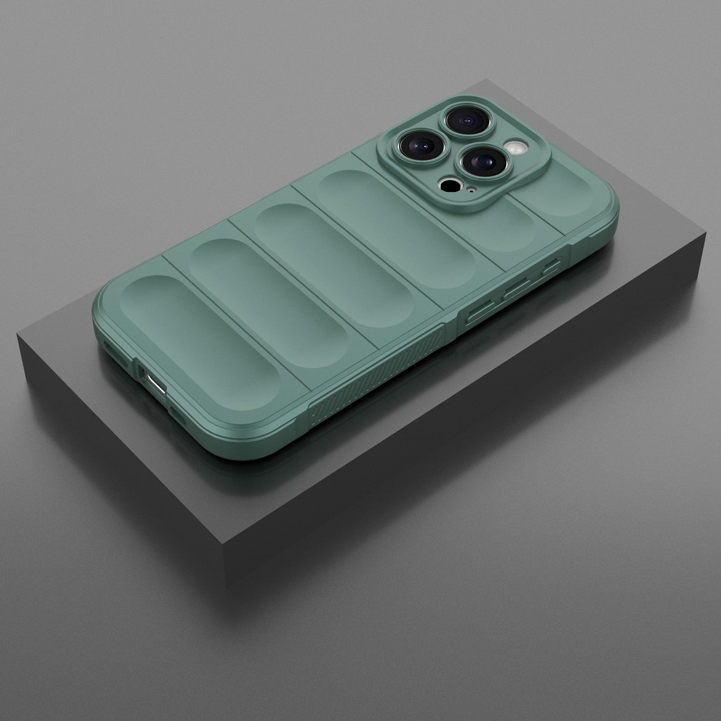 iPhone 16 Pro Magic Shield TPU + Flannel Phone Case: Durable, Non-toxic, Easy Access, Stylish Design