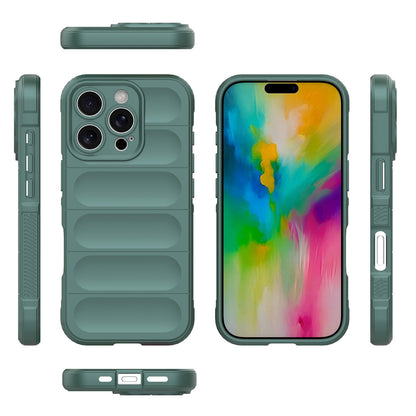 iPhone 16 Pro Magic Shield TPU + Flannel Phone Case: Durable, Non-toxic, Easy Access, Stylish Design
