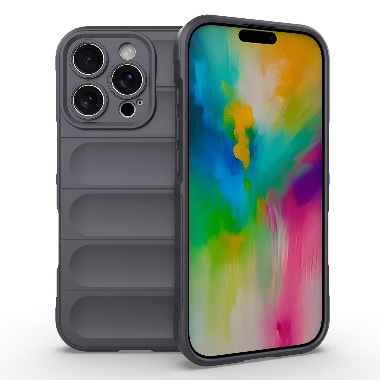 iPhone 16 Pro Magic Shield TPU + Flannel Phone Case: Durable, Non-toxic, Easy Access, Stylish Design