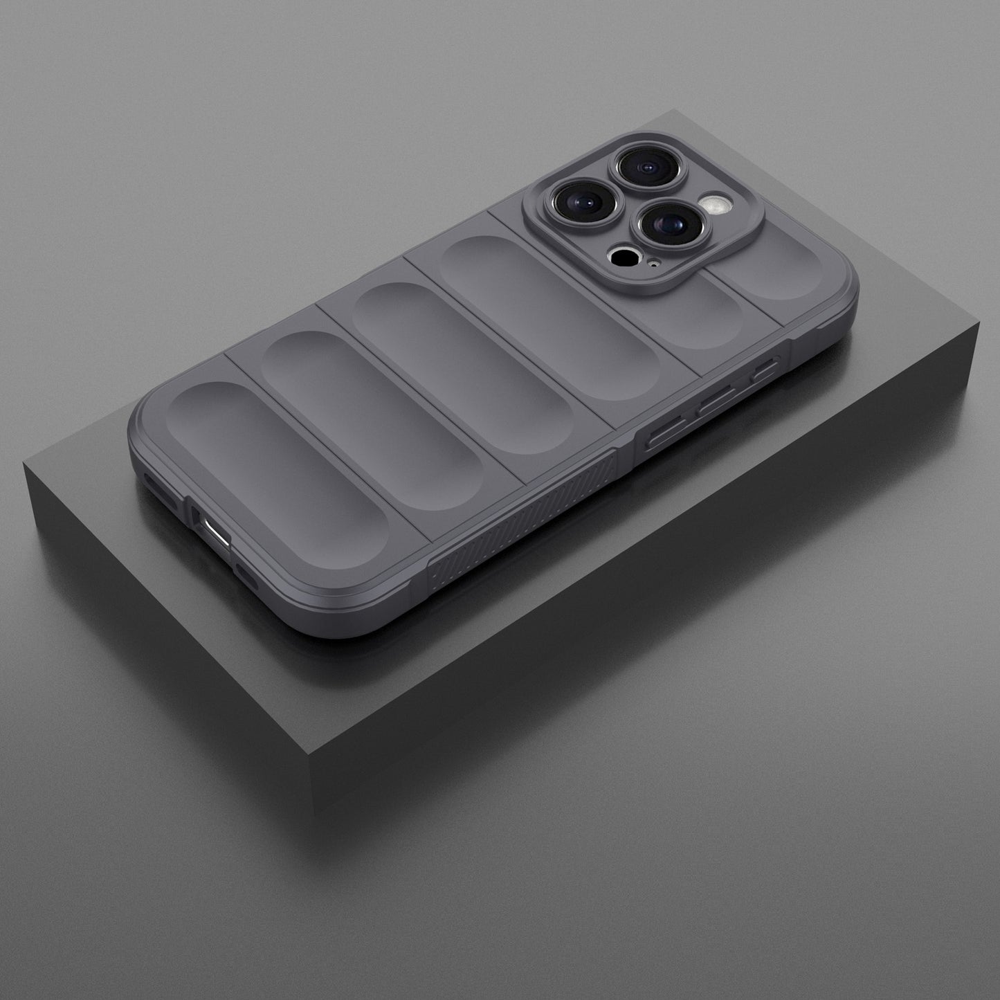 iPhone 16 Pro Magic Shield TPU + Flannel Phone Case: Durable, Non-toxic, Easy Access, Stylish Design