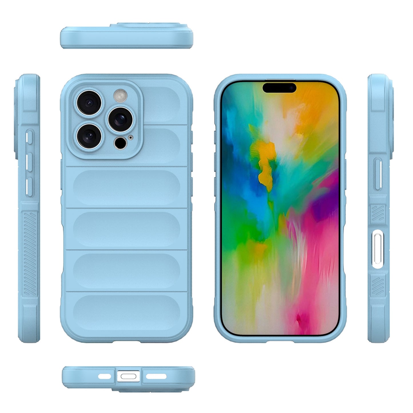 iPhone 16 Pro Magic Shield TPU + Flannel Phone Case: Durable, Non-toxic, Easy Access, Stylish Design