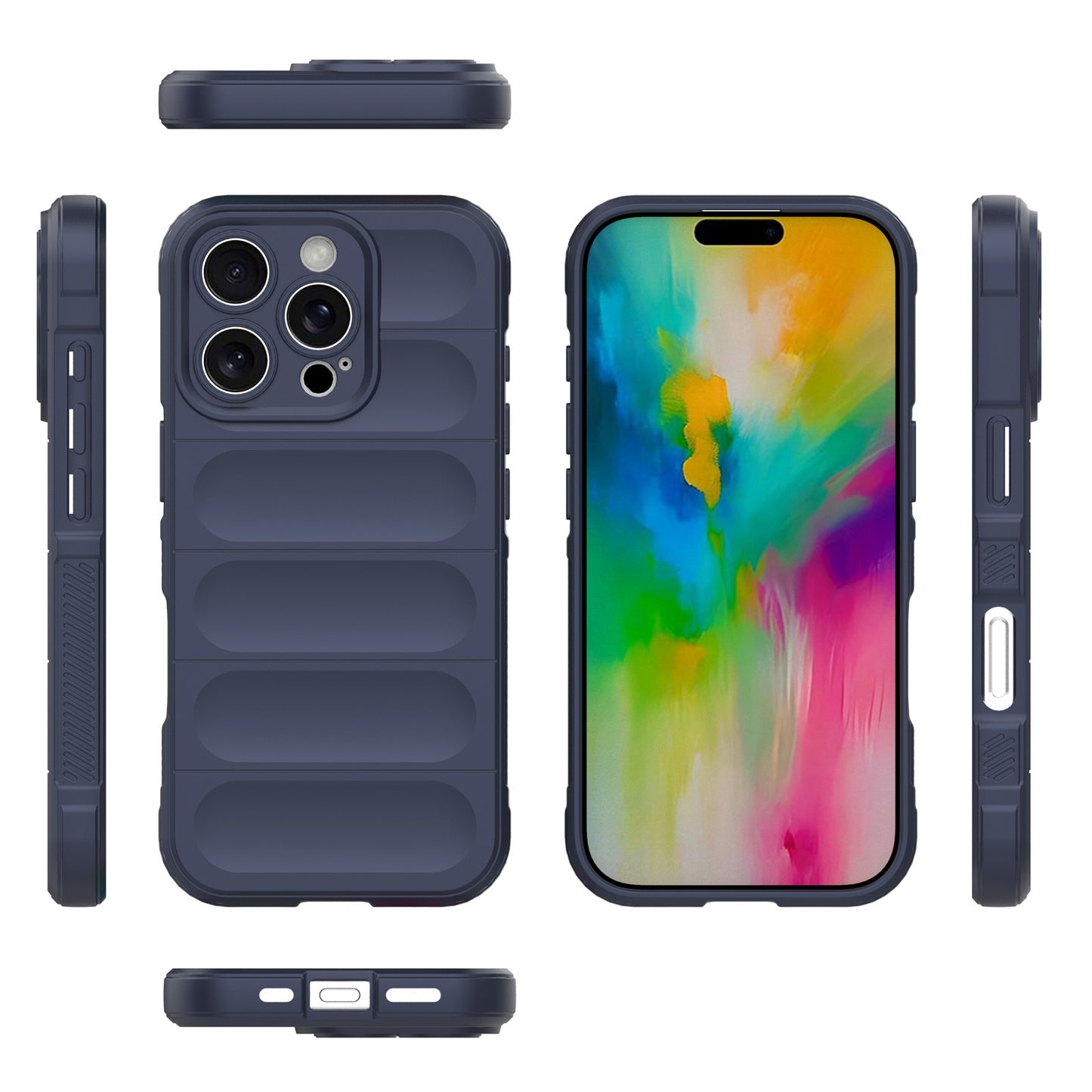 iPhone 16 Pro Magic Shield TPU + Flannel Phone Case: Durable, Non-toxic, Easy Access, Stylish Design