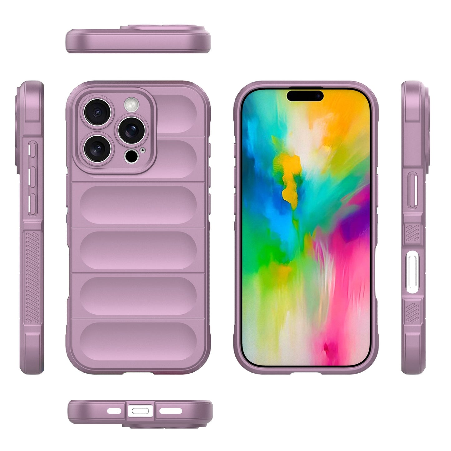 iPhone 16 Pro Magic Shield TPU + Flannel Phone Case: Durable, Non-toxic, Easy Access, Stylish Design