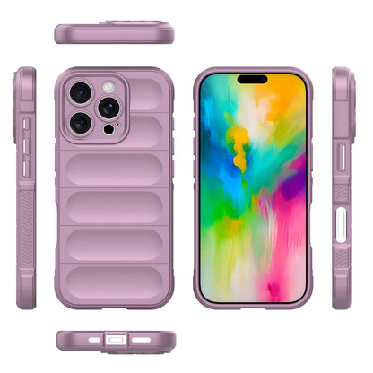 iPhone 16 Pro Magic Shield TPU + Flannel Phone Case: Durable, Non-toxic, Easy Access, Stylish Design