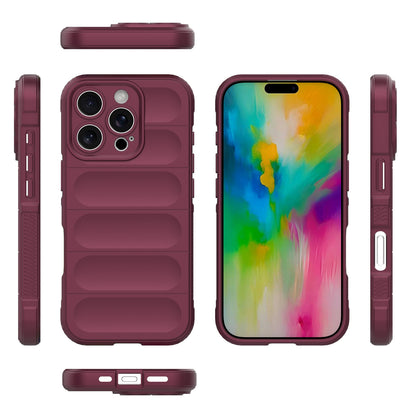 iPhone 16 Pro Magic Shield TPU + Flannel Phone Case: Durable, Non-toxic, Easy Access, Stylish Design