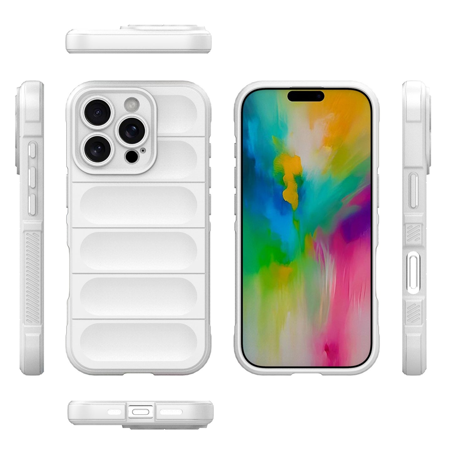 iPhone 16 Pro Magic Shield TPU + Flannel Phone Case: Durable, Non-toxic, Easy Access, Stylish Design