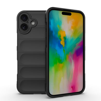 iPhone 16 Plus Magic Shield TPU + Flannel Phone Case: Durable, Non-toxic, Easy Access, Stylish Design