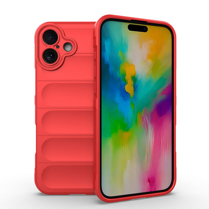 iPhone 16 Plus Magic Shield TPU + Flannel Phone Case: Durable, Non-toxic, Easy Access, Stylish Design