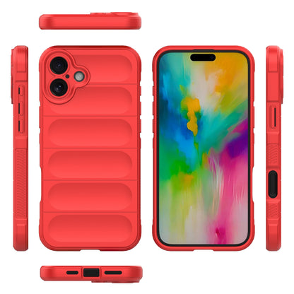 iPhone 16 Plus Magic Shield TPU + Flannel Phone Case: Durable, Non-toxic, Easy Access, Stylish Design