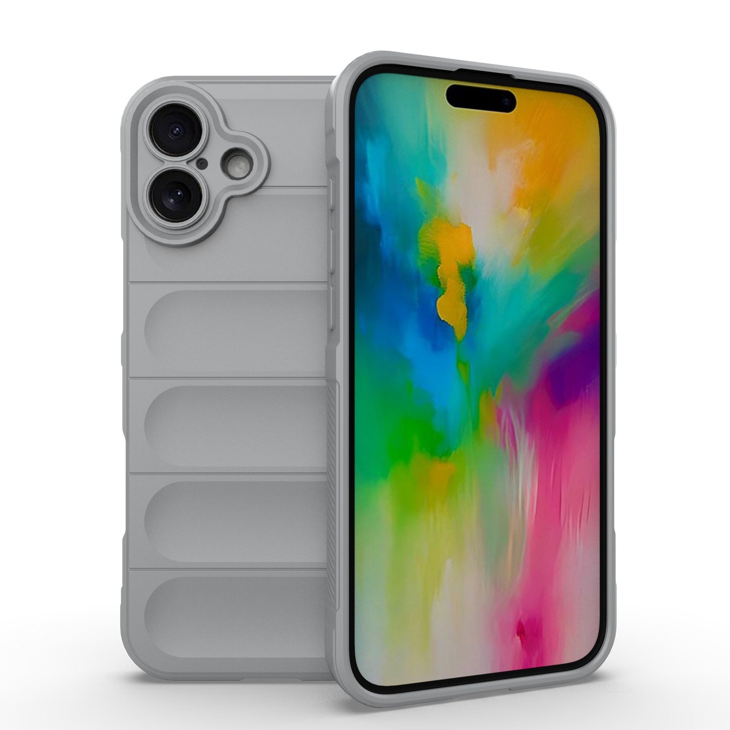 iPhone 16 Plus Magic Shield TPU + Flannel Phone Case: Durable, Non-toxic, Easy Access, Stylish Design