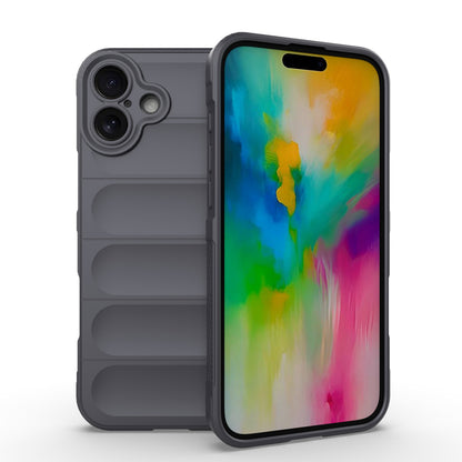 iPhone 16 Plus Magic Shield TPU + Flannel Phone Case: Durable, Non-toxic, Easy Access, Stylish Design
