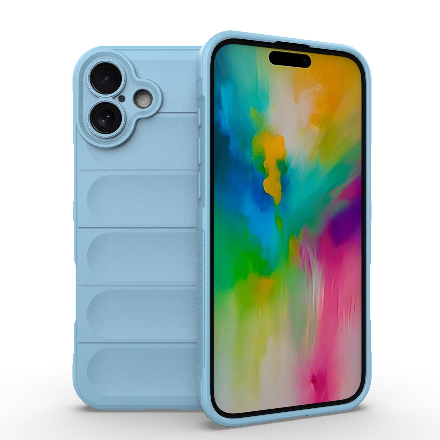 iPhone 16 Plus Magic Shield TPU + Flannel Phone Case: Durable, Non-toxic, Easy Access, Stylish Design