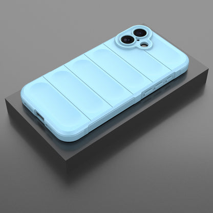 iPhone 16 Plus Magic Shield TPU + Flannel Phone Case: Durable, Non-toxic, Easy Access, Stylish Design