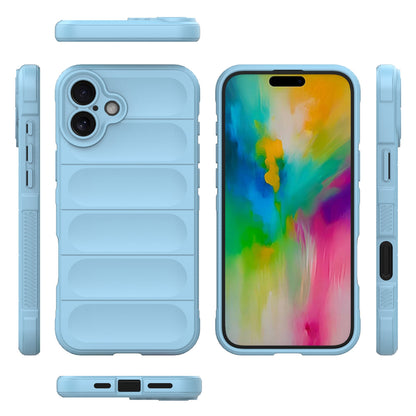 iPhone 16 Plus Magic Shield TPU + Flannel Phone Case: Durable, Non-toxic, Easy Access, Stylish Design