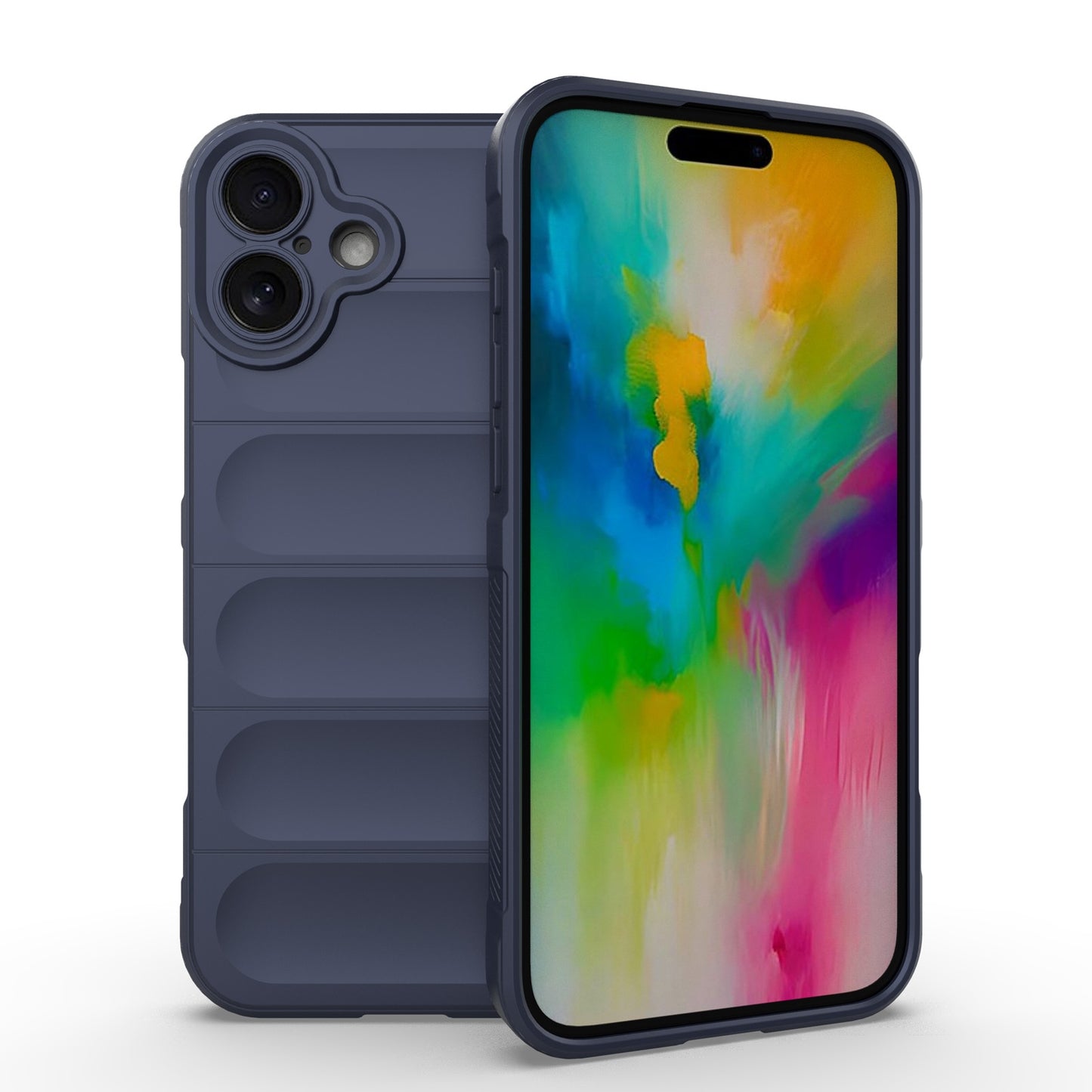 iPhone 16 Plus Magic Shield TPU + Flannel Phone Case: Durable, Non-toxic, Easy Access, Stylish Design