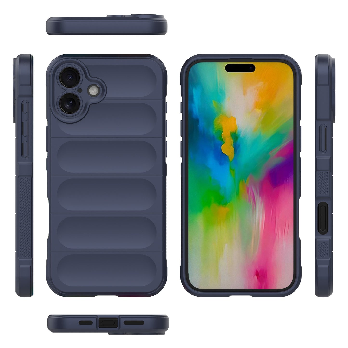 iPhone 16 Plus Magic Shield TPU + Flannel Phone Case: Durable, Non-toxic, Easy Access, Stylish Design