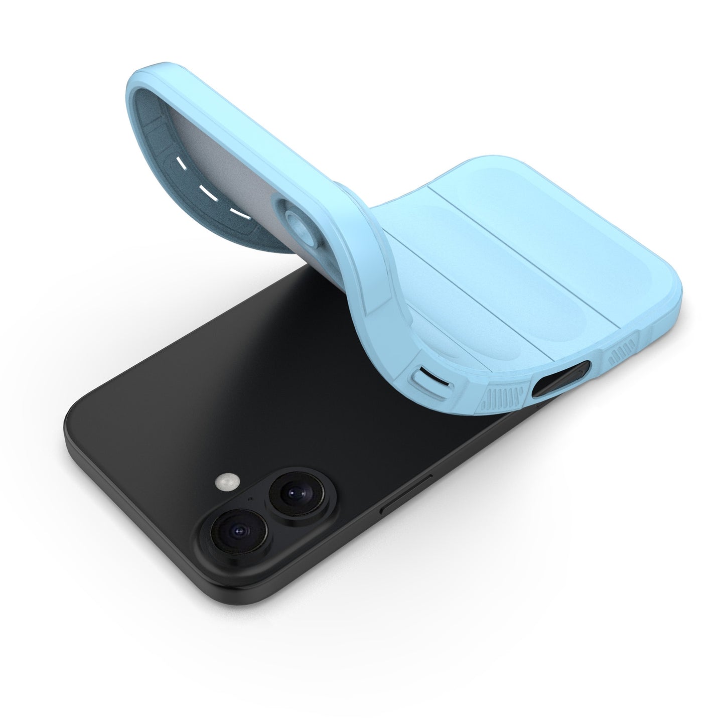 iPhone 16 Plus Magic Shield TPU + Flannel Phone Case: Durable, Non-toxic, Easy Access, Stylish Design