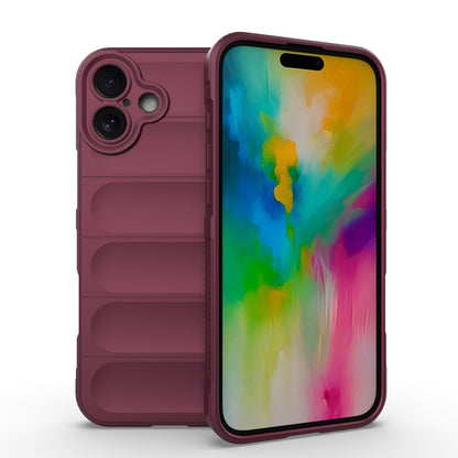 iPhone 16 Plus Magic Shield TPU + Flannel Phone Case: Durable, Non-toxic, Easy Access, Stylish Design