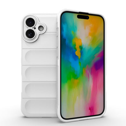 iPhone 16 Plus Magic Shield TPU + Flannel Phone Case: Durable, Non-toxic, Easy Access, Stylish Design