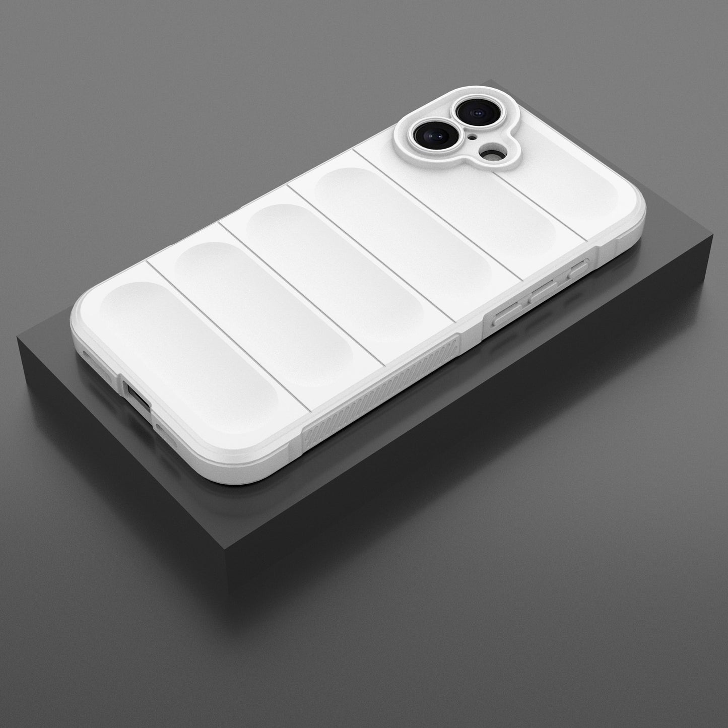 iPhone 16 Plus Magic Shield TPU + Flannel Phone Case: Durable, Non-toxic, Easy Access, Stylish Design