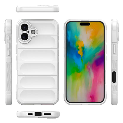 iPhone 16 Plus Magic Shield TPU + Flannel Phone Case: Durable, Non-toxic, Easy Access, Stylish Design