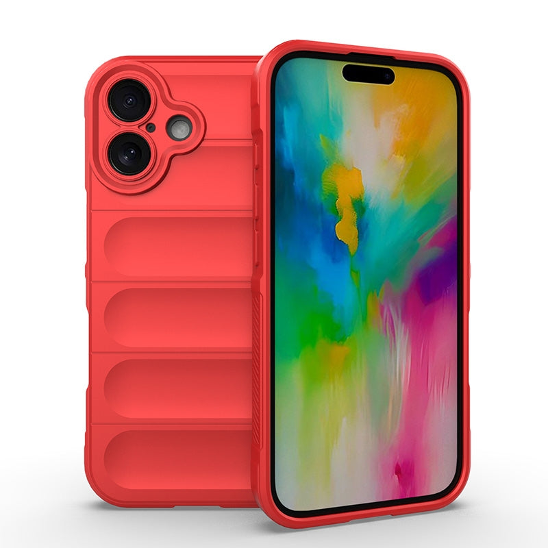 iPhone 16 Magic Shield TPU + Flannel Phone Case: Durable, Non-toxic, Easy Access, Stylish Design