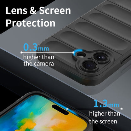 iPhone 16 Magic Shield TPU + Flannel Phone Case: Durable, Non-toxic, Easy Access, Stylish Design