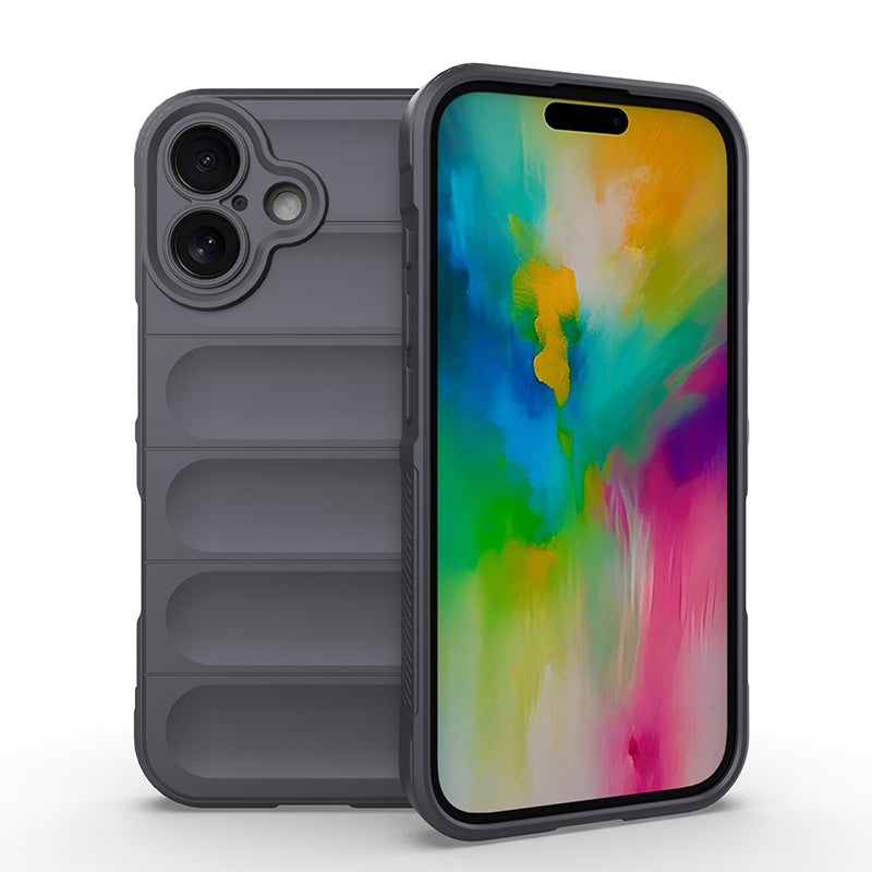 iPhone 16 Magic Shield TPU + Flannel Phone Case: Durable, Non-toxic, Easy Access, Stylish Design