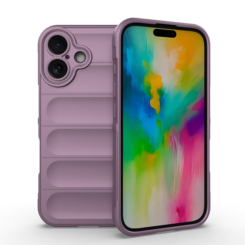 iPhone 16 Magic Shield TPU + Flannel Phone Case: Durable, Non-toxic, Easy Access, Stylish Design