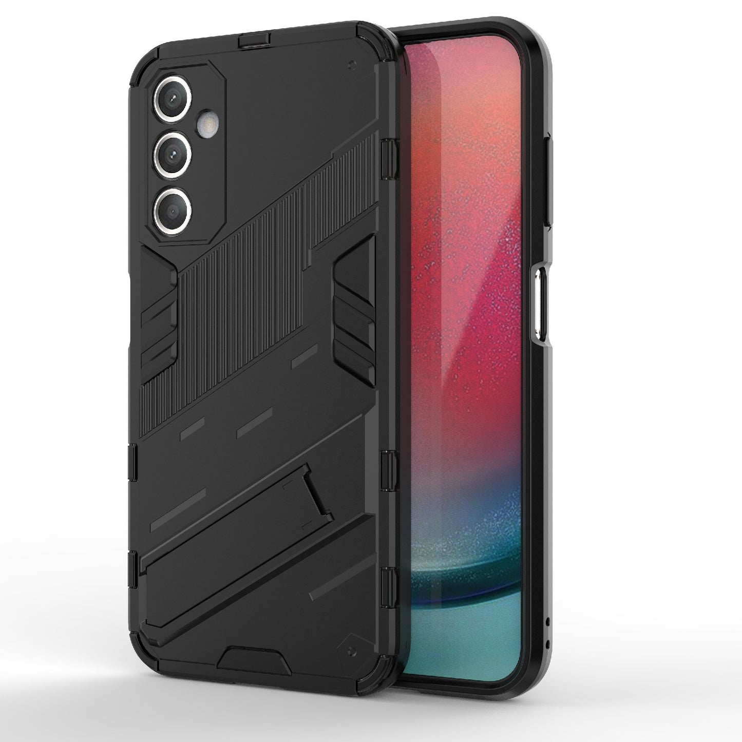 Samsung Galaxy A25 5G Shockproof Phone Case - Punk Armor 2-in-1 PC + TPU with Invisible Holder