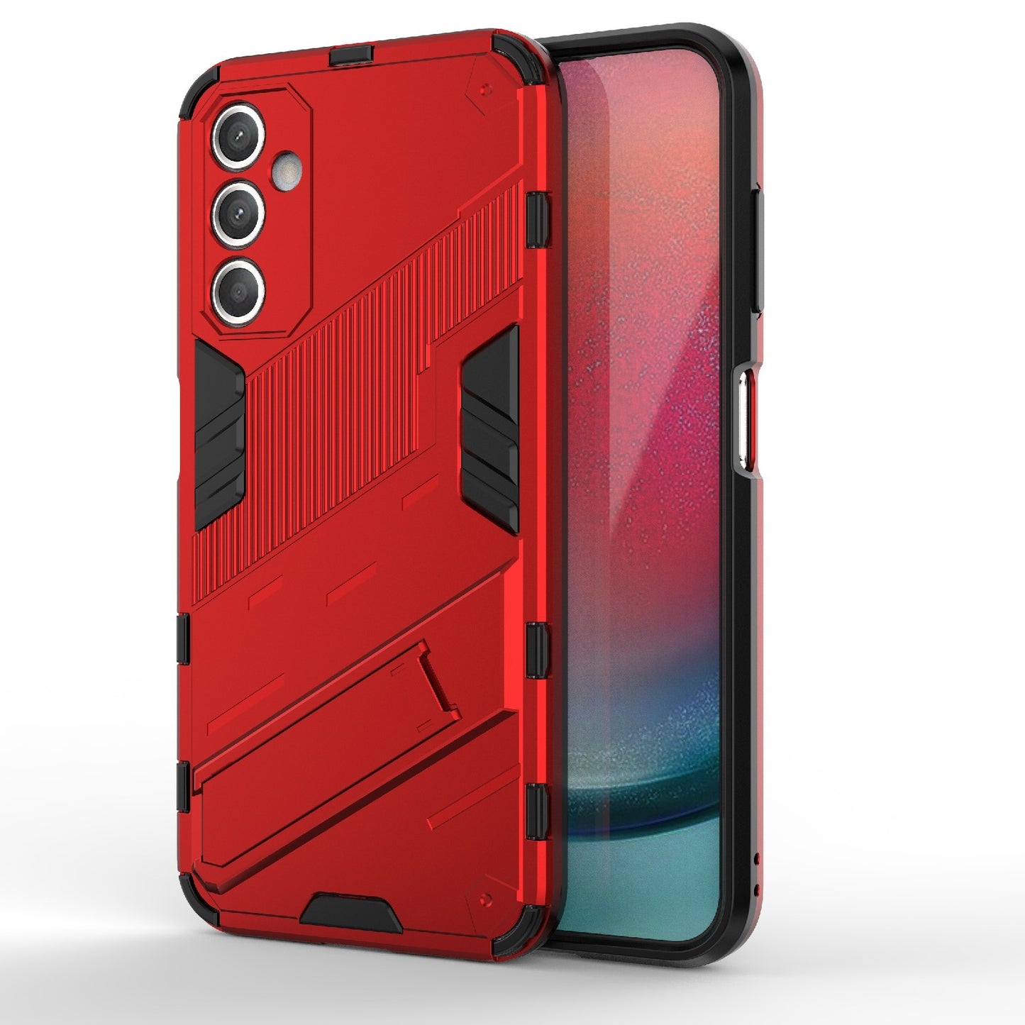 Samsung Galaxy A25 5G Shockproof Phone Case - Punk Armor 2-in-1 PC + TPU with Invisible Holder